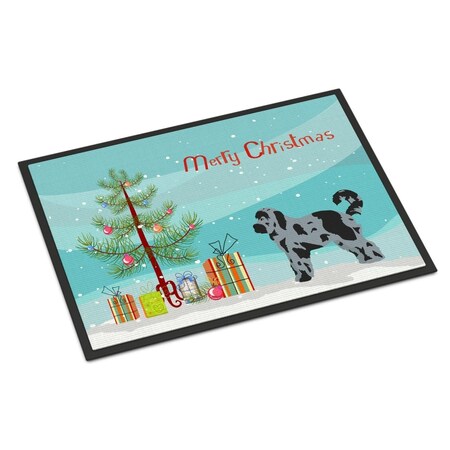 Carolines Treasures 18 x 27 in. Aussiedoodle No.2 Christmas Tree Indoor or Outdoor Mat CK3801MAT